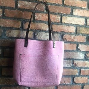 NWOT New Portland Leather Goods Classic Tote Bubblegum Pink bubble gum